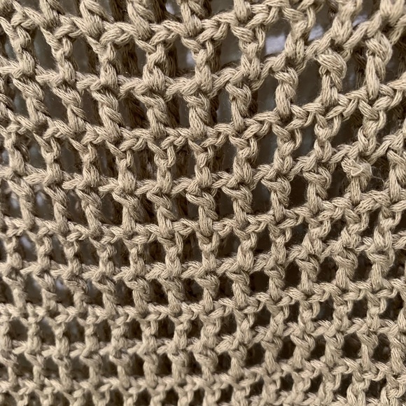 HALOGEN BEIGE CROCHET KNIT TANK BLOUSE Size Small - Picture 7 of 15